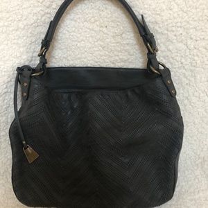 Grey Leather Faux Purse